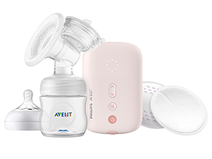 Single electric breast pump and nipples Philips Avent